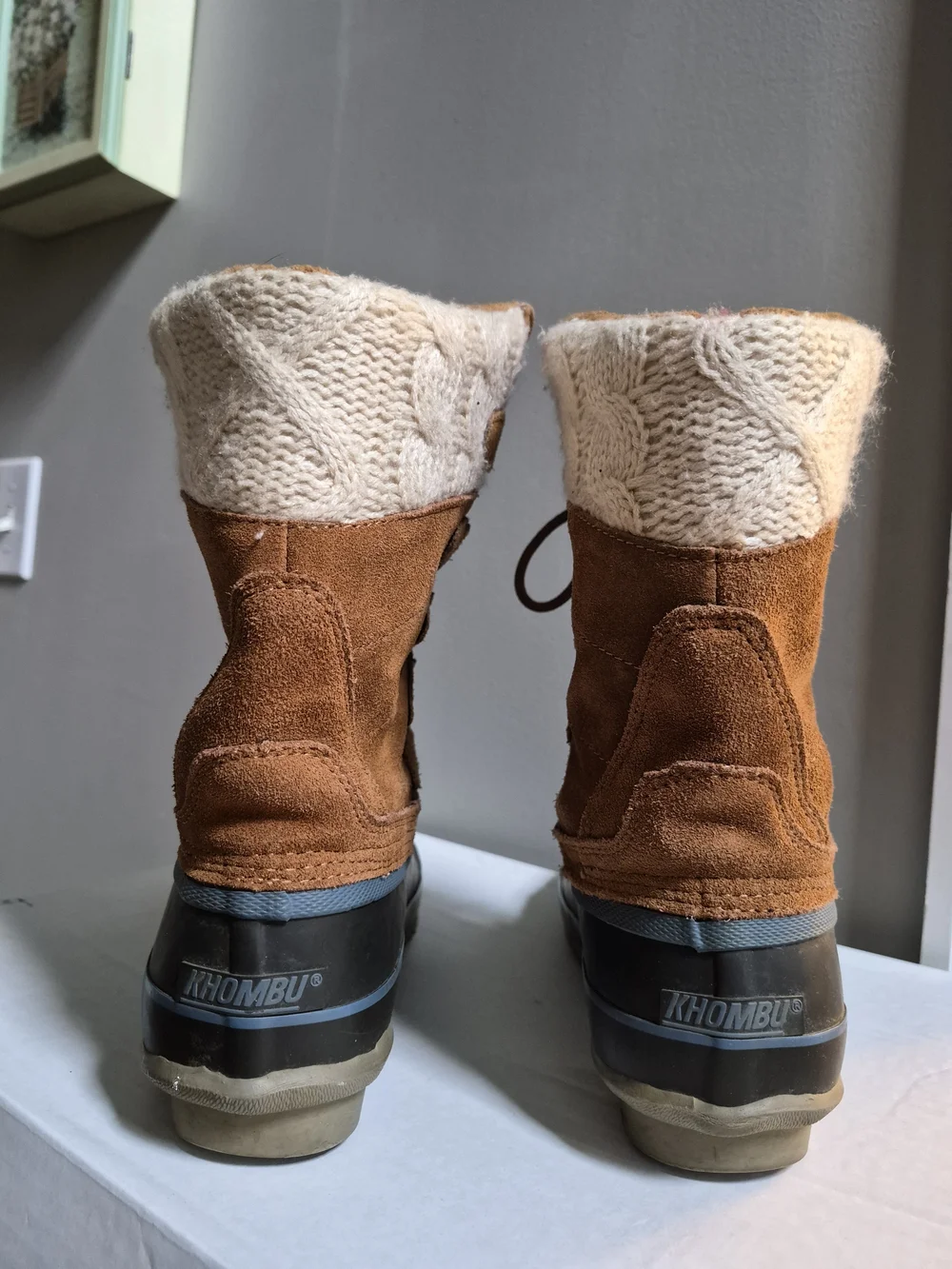 Khombu Brown Waterproof Duck Boots - Lace-Up Winter Boots Womens Cozy Waterproof